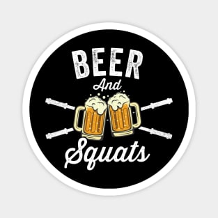 Beer & Squats  - Funny Gym Design Magnet